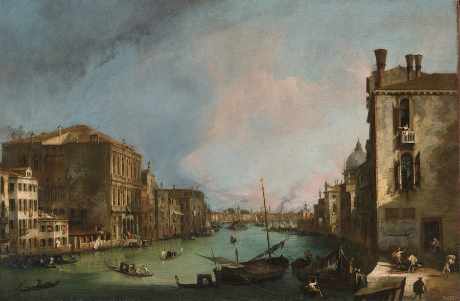 Suuri kanaali Rialto-sillalla - Canaletto