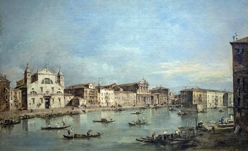 Suuri kanaali Santa Lucia ja Santa Maria di Nazareth - Francesco Guardi