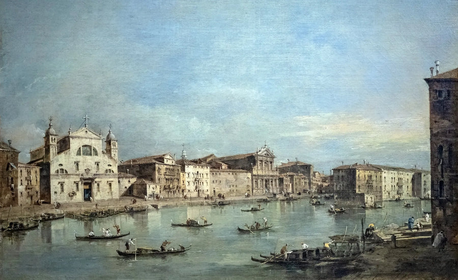 Suuri kanaali Santa Lucia ja Santa Maria di Nazareth - Francesco Guardi