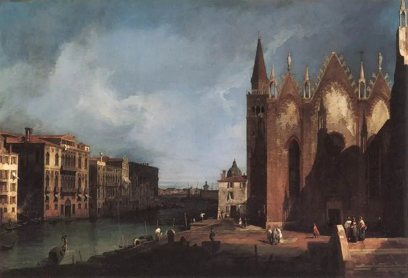 Santa Maria della Carità Suuren kanavan ja San Marcon sataman välissä - Canaletto