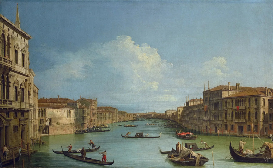 Suuri kanaali, Ca' Foscari -lähteestä Rialton sillalle - Canaletto