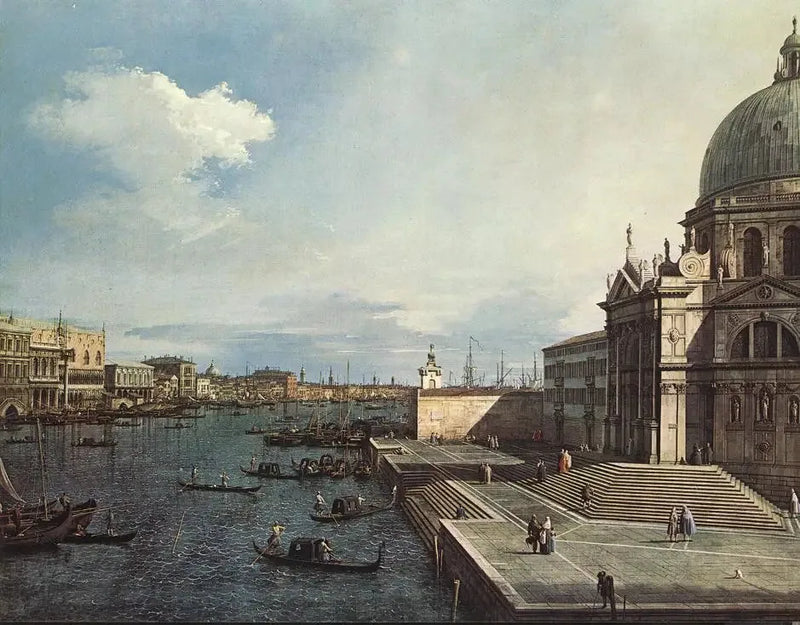 Suuri kanaali Saluten kirkon edestä - Canaletto