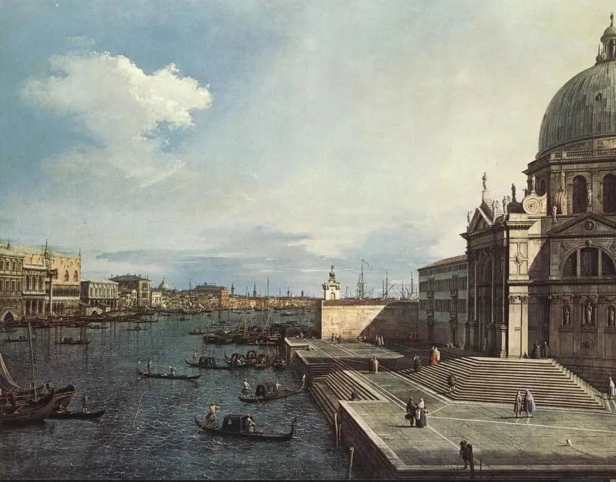 Suuri kanaali Saluten kirkon edestä - Canaletto