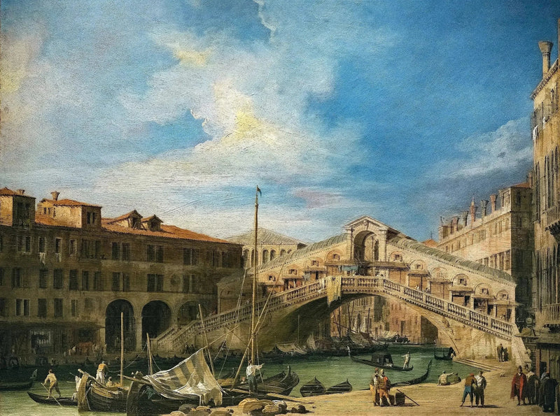 Suuri kanaali: Rialto-silta etelästä - Canaletto