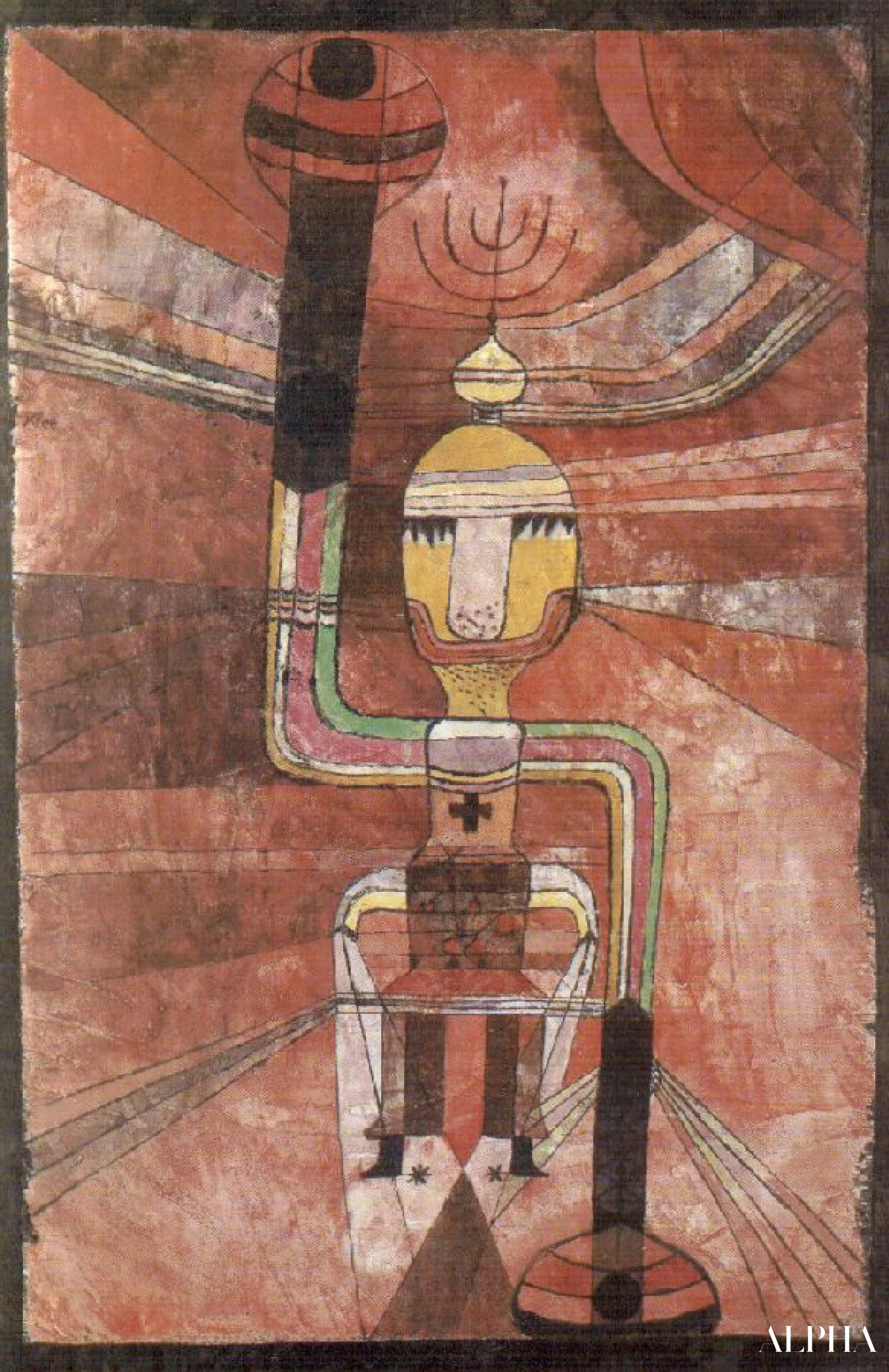 Suuri keisari, valmistautunut taisteluun - Paul Klee - Taulujen ja korkealaatuisten maalauksien reproduktiot