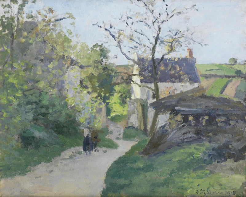 Suuri pähkinäpuu, Rondestin talo, Pontoise - Camille Pissarro