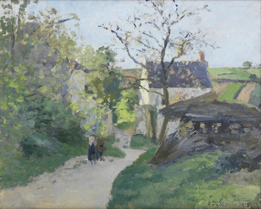 Suuri pähkinäpuu, Rondestin talo, Pontoise - Camille Pissarro