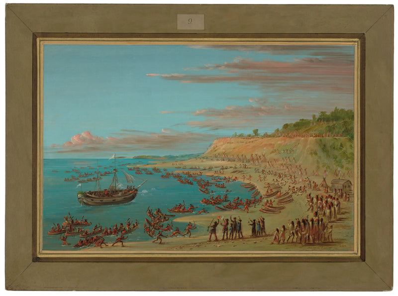 Le Griffon saapuu Mackinawin satamaan. 27. elokuuta 1679 - George Catlin