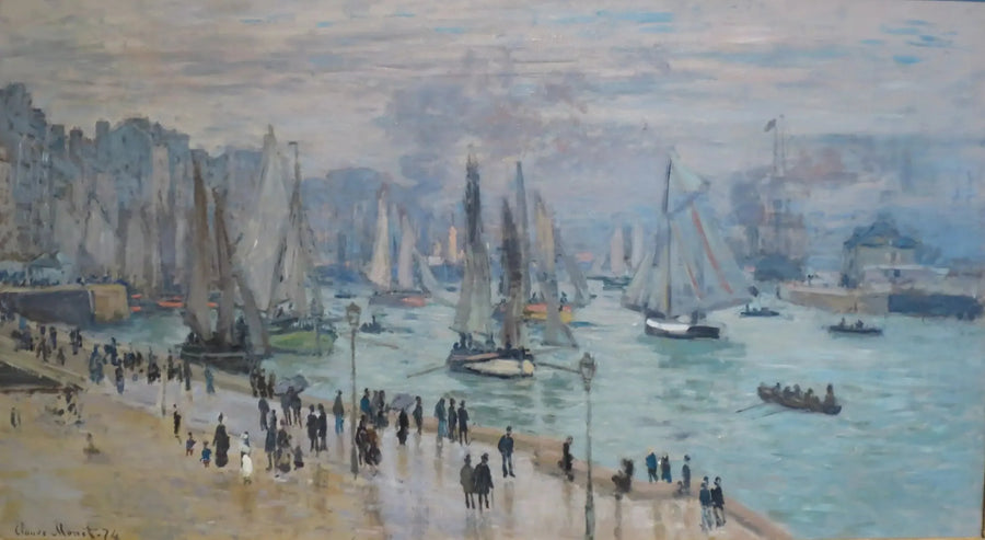 Le Havre, kalastusveneet lähtevät satamasta - Claude Monet