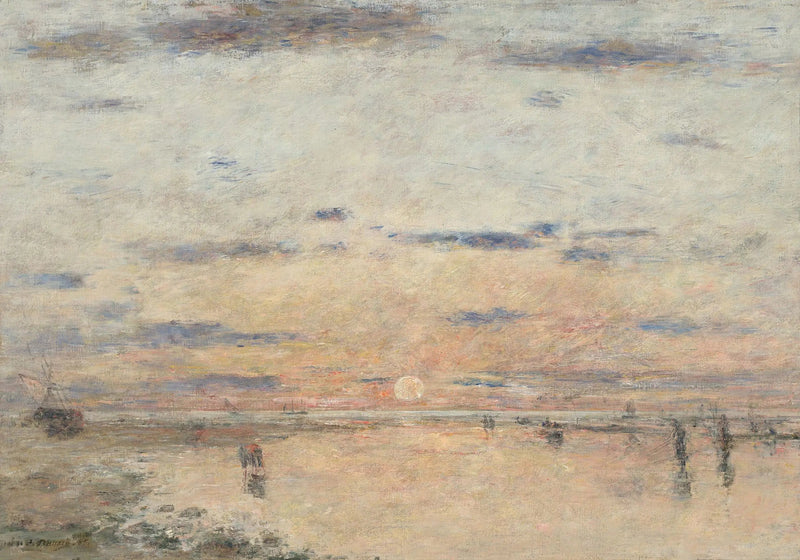 Le Havre: Auringonlasku merellä - Eugène Boudin