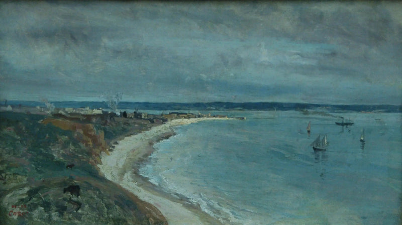Le Havre. Näkymä merestä jyrkänteiden yläosasta - Jean-Baptiste Camille Corot