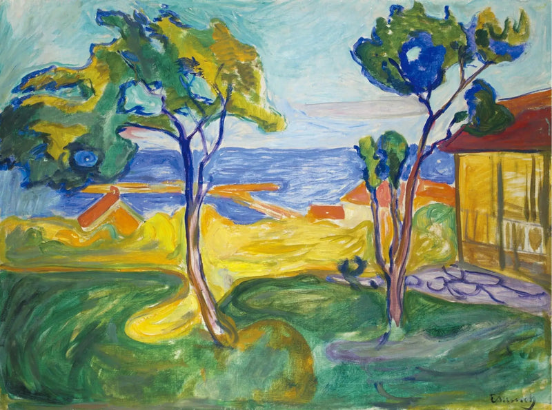 Puutarha Åsgårdstrandissa - Edvard Munch