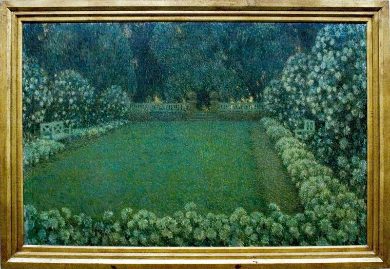 Valkoinen puutarha auringonlaskun aikaan - Henri Le Sidaner