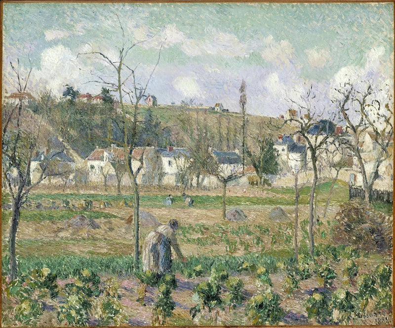 Maubuissonin puutarha, Pontoise, äiti Bellette - Camille Pissarro