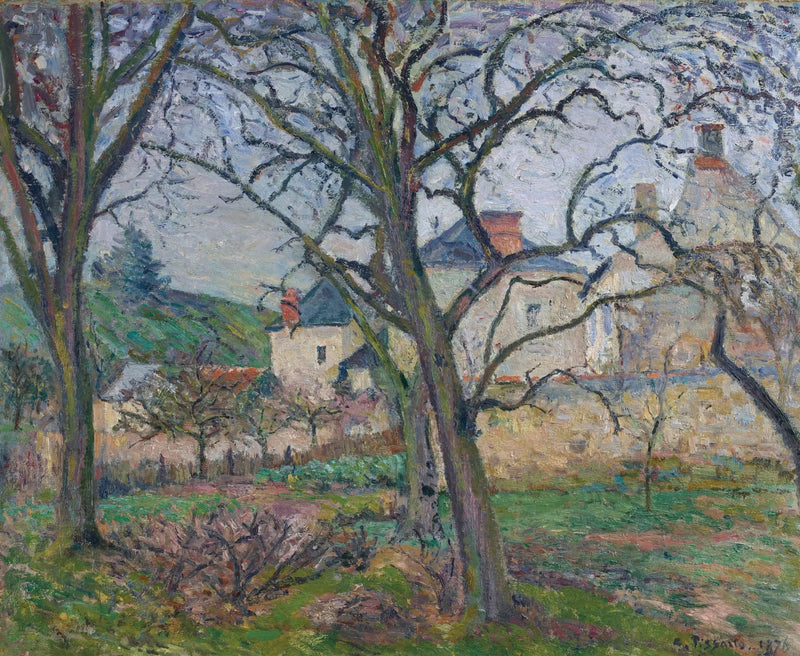 Maubuissonin puutarha, katsottuna Saint-Denis'n rannalle, Pontoise - Camille Pissarro
