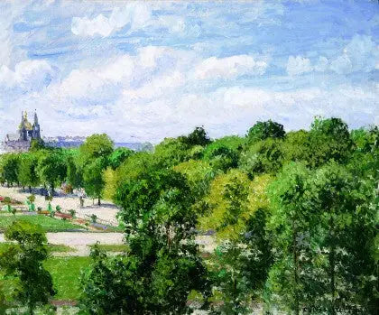 Tuileries'n puutarha, kesä - Camille Pissarro