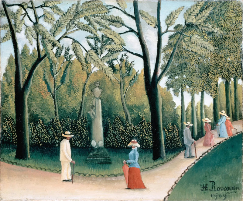 Luxembourgin puutarha. Monumentti Chopinille - Henri Rousseau