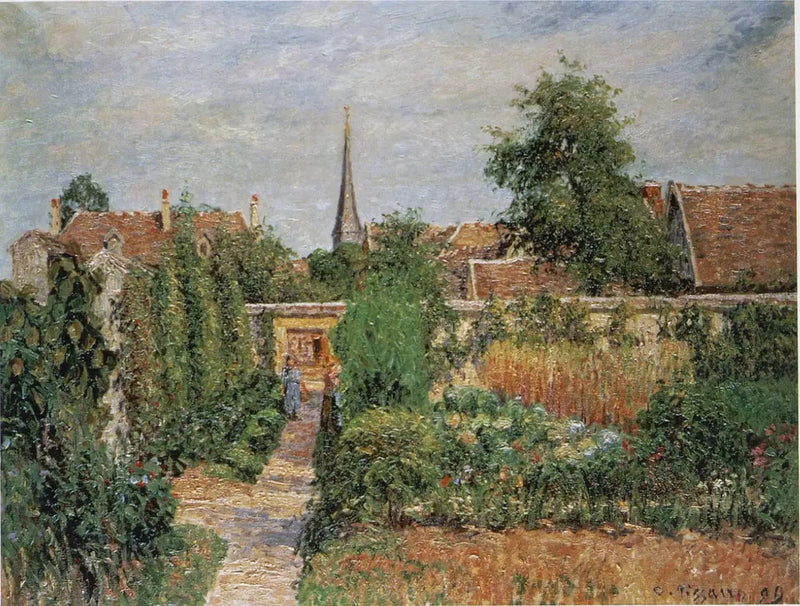 Eragnyn kasvitarha ja kellotorni - Camille Pissarro