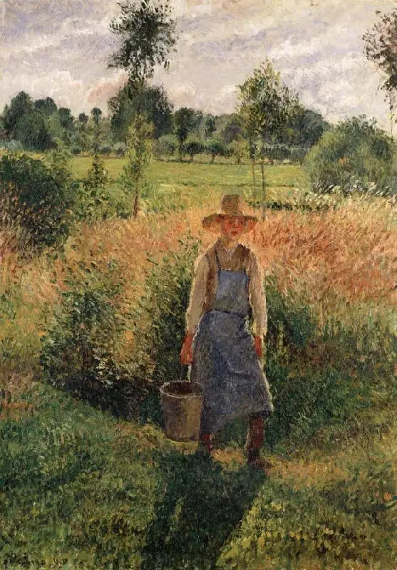 Puutarhuri, Iltapäiväaurinko, Eragny - Camille Pissarro