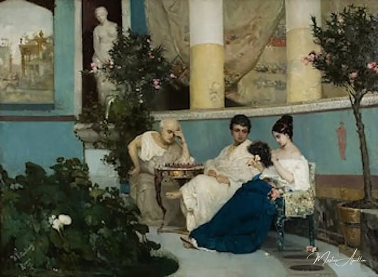 Le jeu d’échecs - Wilhelm Kotarbiński Reproductions de tableaux à la peinture à l’huile