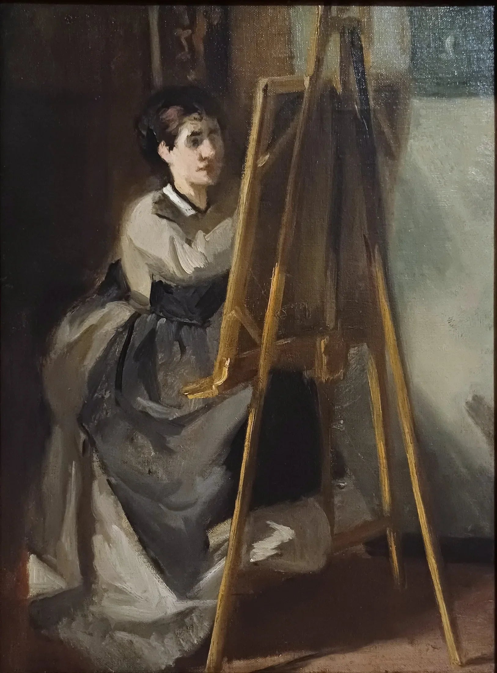 Le jeune étudiant - Eva Gonzalès image 1 reproduction de peinture à l’huile