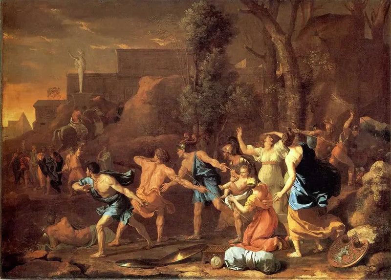 Nuori Pyrrhus pelastettu - Nicolas Poussin