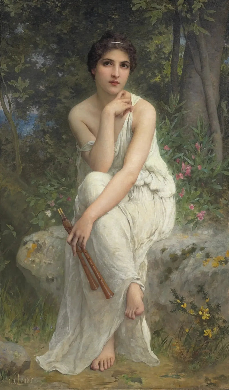 Flöytänsoittaja - Charles Amable Lenoir