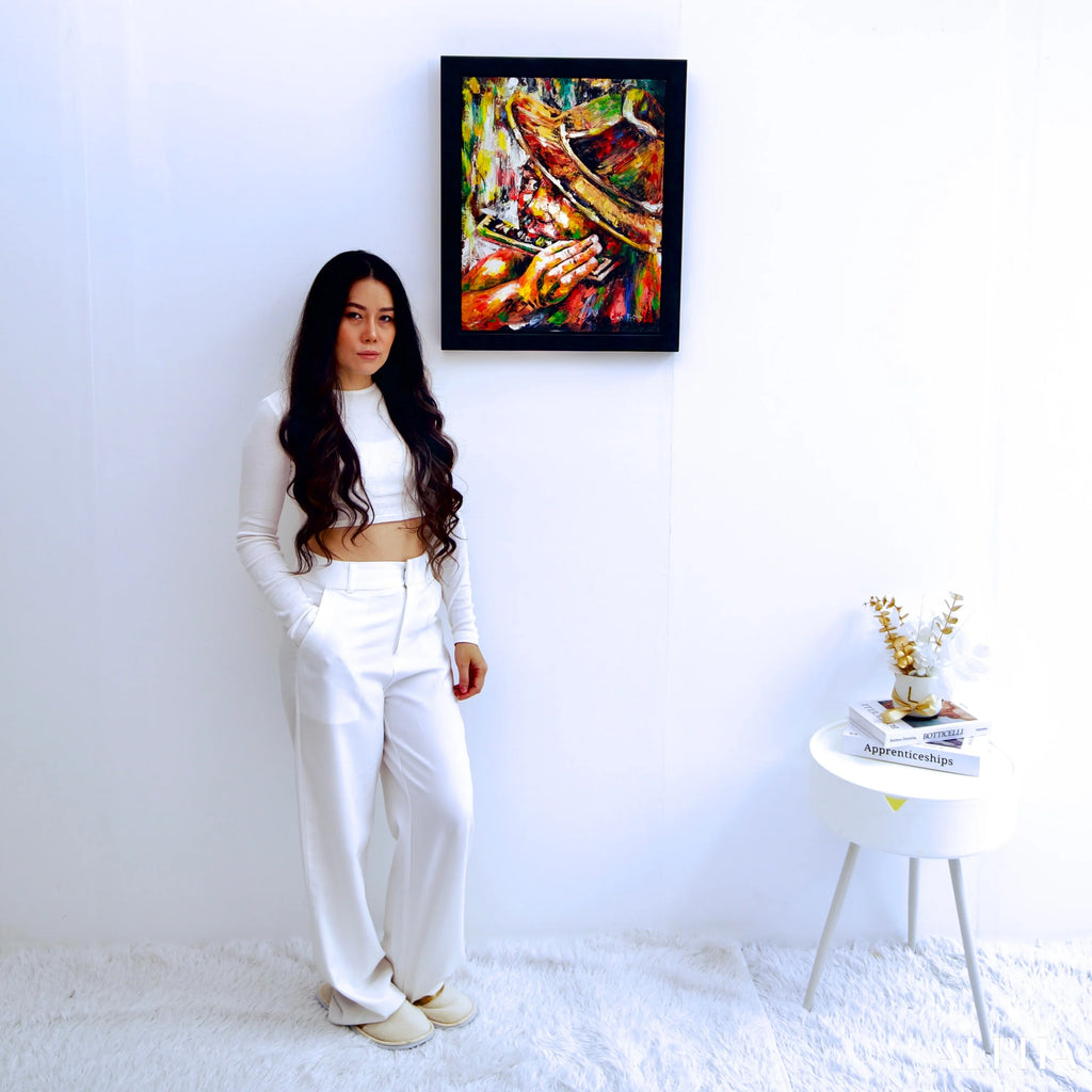 The Harmonica Player - Cee | 40 x 50 cm Reproductions de tableaux à la peinture à l’huile