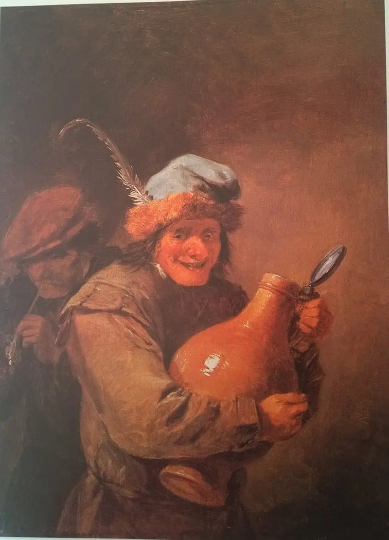 Iloinen juomari suuren sankon kanssa - David Teniers nuorempi