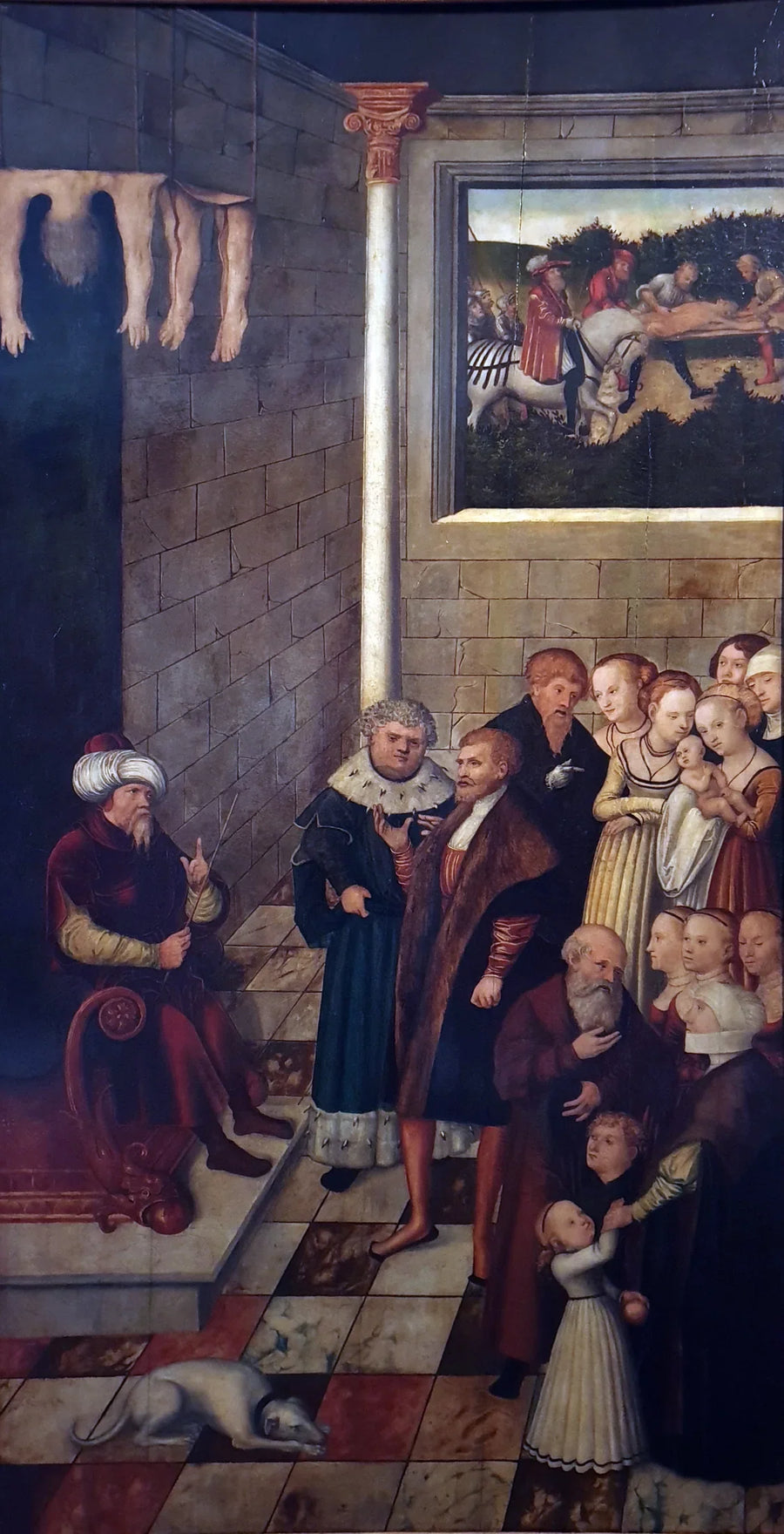 Kambysen tuomio (esimerkki taulut valitsijasta Joachim II) - Lucas Cranach vanhempi