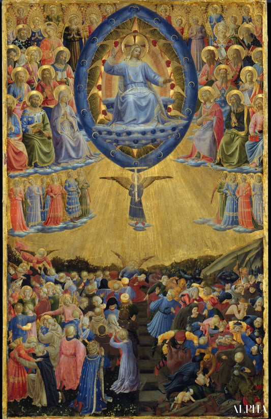 Tuomiopäivä (siipialttari, keskipaneeli) - Sandro Botticelli - Taulujen ja korkealaatuisten maalauksien reproduktiot