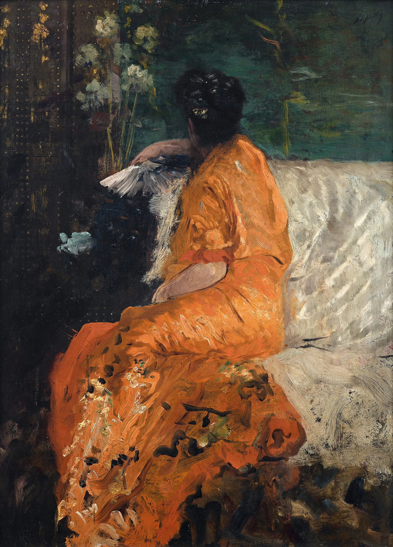 Oranssi kimono - Giuseppe De Nittis