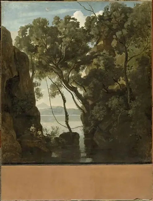 Nemi-järvi - Jean-Baptiste Camille Corot