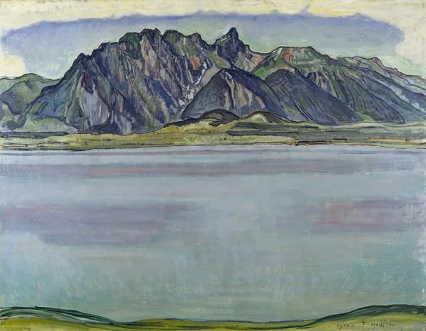 Thun-järvi ja Stockhornin vuoret - Ferdinand Hodler