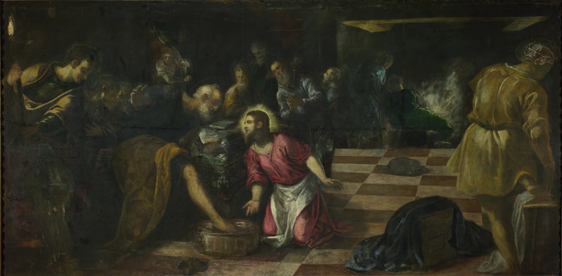 Jalkojen huuhtelu - Jacopo Tintoretto