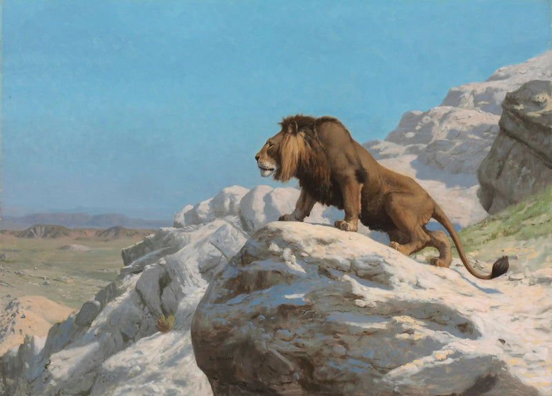 Leijona valppaana - Jean-Léon Gérôme