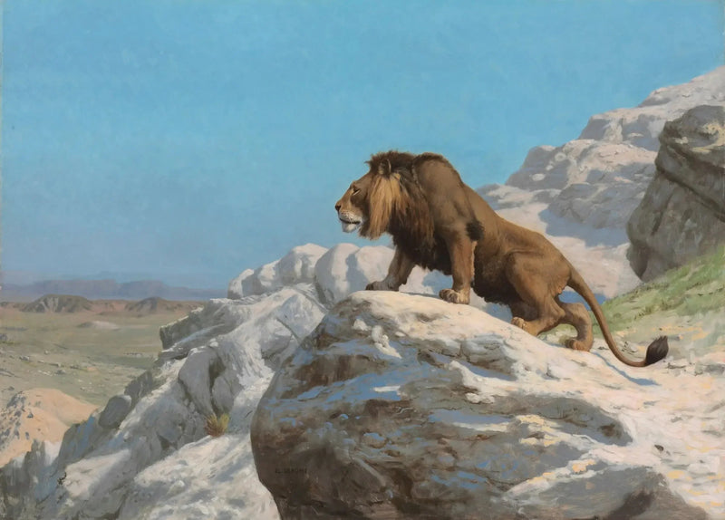 Leijona valppaana - Jean-Léon Gérôme