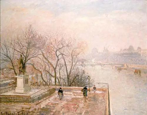 Louvre, Auringonlasku, Huurre (Toinen Sarja) - Camille Pissarro
