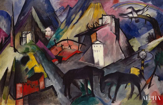 Le malheureux pays du Tyrol - Franz Marc - Reproductions de tableaux et peintures haut de gamme