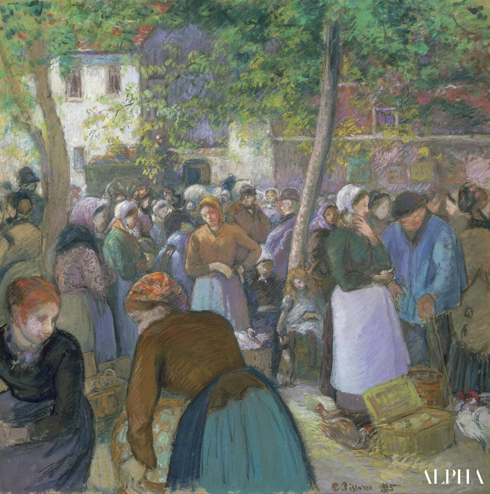 Kananlihatori, Gisors - Camille Pissarro - Taulujen ja korkealaatuisten maalauksien reproduktiot