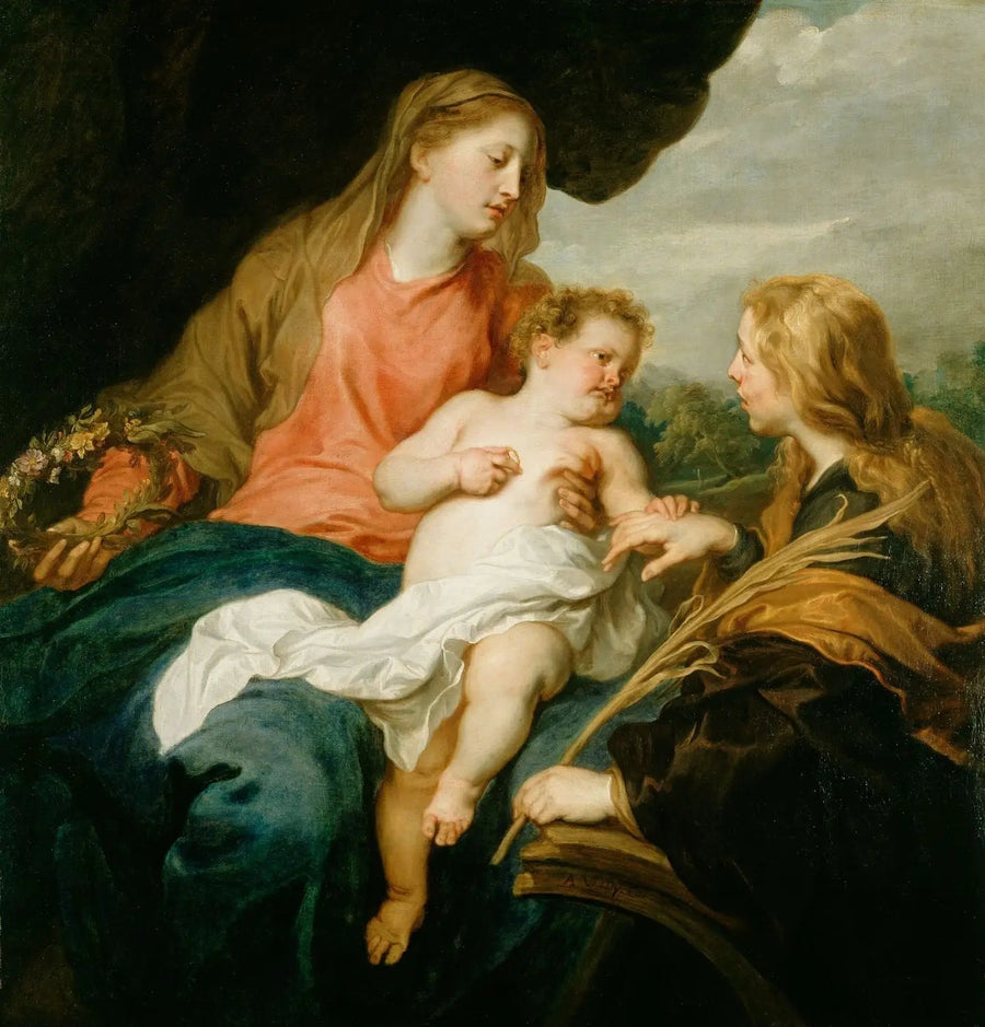 Pyhä Katariinan mystinen avioliitto - Antoine van Dyck