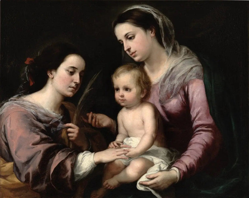 Sainte Catherine mystinen avioliitto - Bartolomé Esteban Murillo