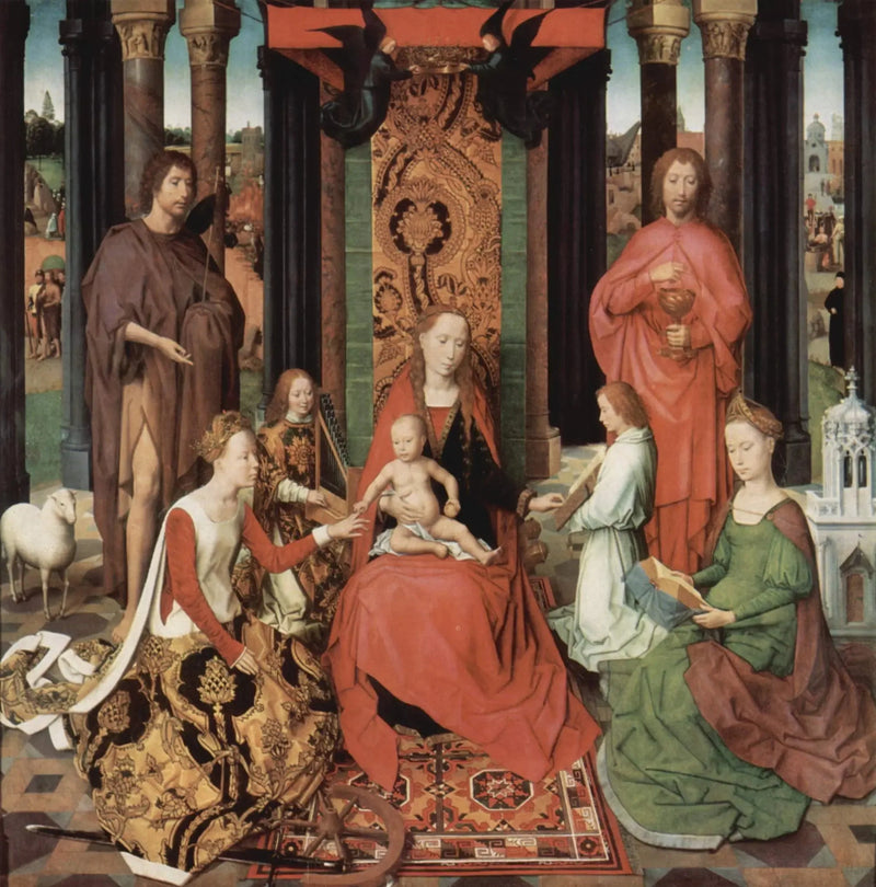 Sainte Catherine mystinen avioliitto - Hans Memling