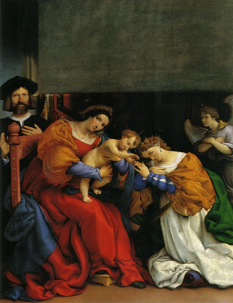Sainte Catherine mystinen avioliitto - Lorenzo Lotto