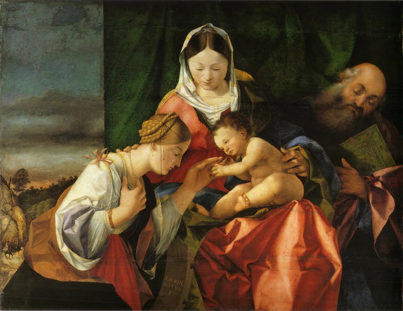 Pyhän Katariinan mystinen avioliitto - Lorenzo Lotto