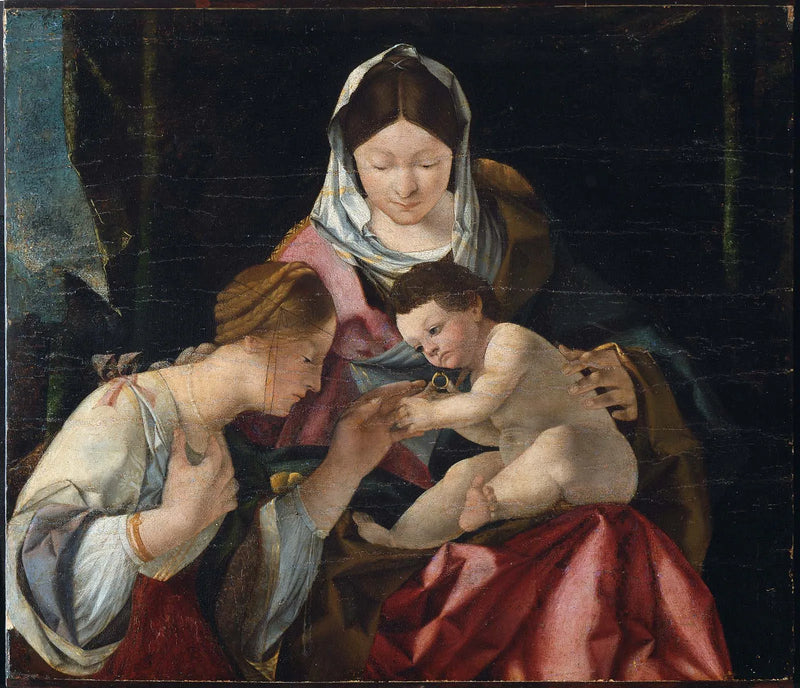 Pyhä Katariinan mystinen avioliitto - Lorenzo Lotto