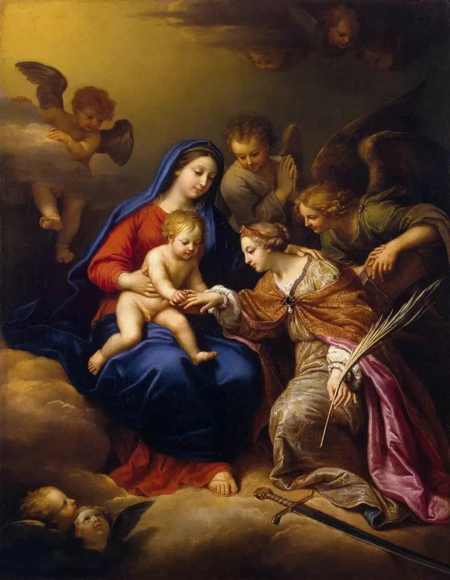 Pyhän Katariinan mystinen avioliitto (Ermitage-museo) - Pierre Mignard
