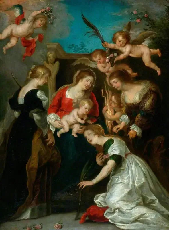 Pyhän Katariinan mystinen avioliitto - Peter Paul Rubens