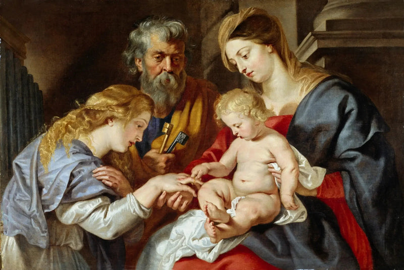 Pyhä Katariinan mystinen avioliitto - Peter Paul Rubens