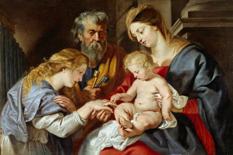 Pyhä Katariinan mystinen avioliitto - Peter Paul Rubens